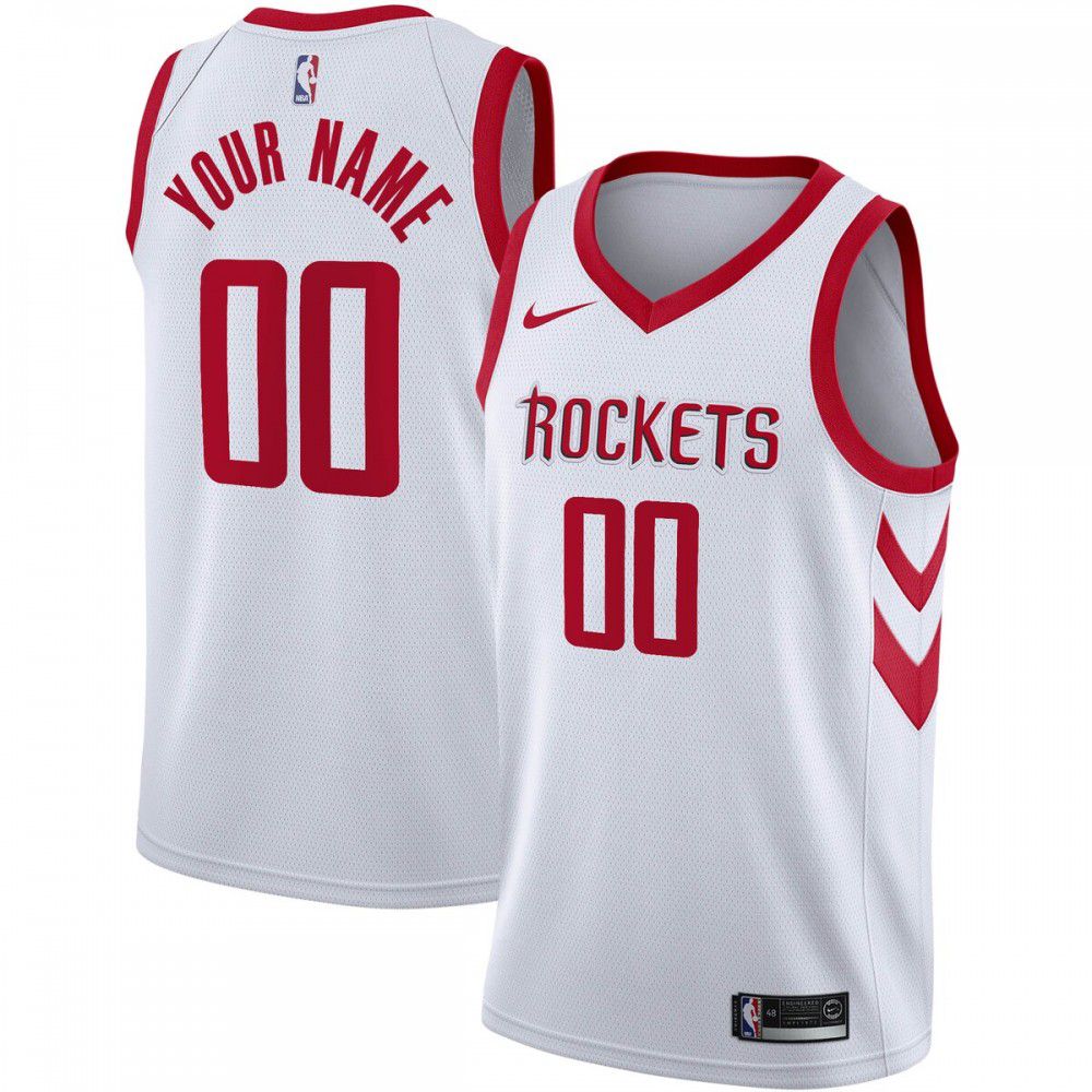 Houston Rockets Swingman Custom Jersey - Association Edition - White-Pro Kit Vault | Brand New 26/27 Sports Jerseys